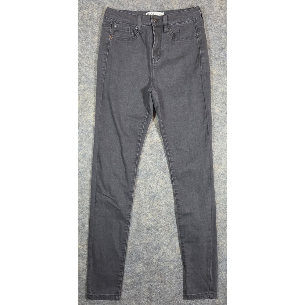 Mudd FLX Stretch High Rise Jean Leggings Dark Gray Skinny Jeggings Size 3 Y2K